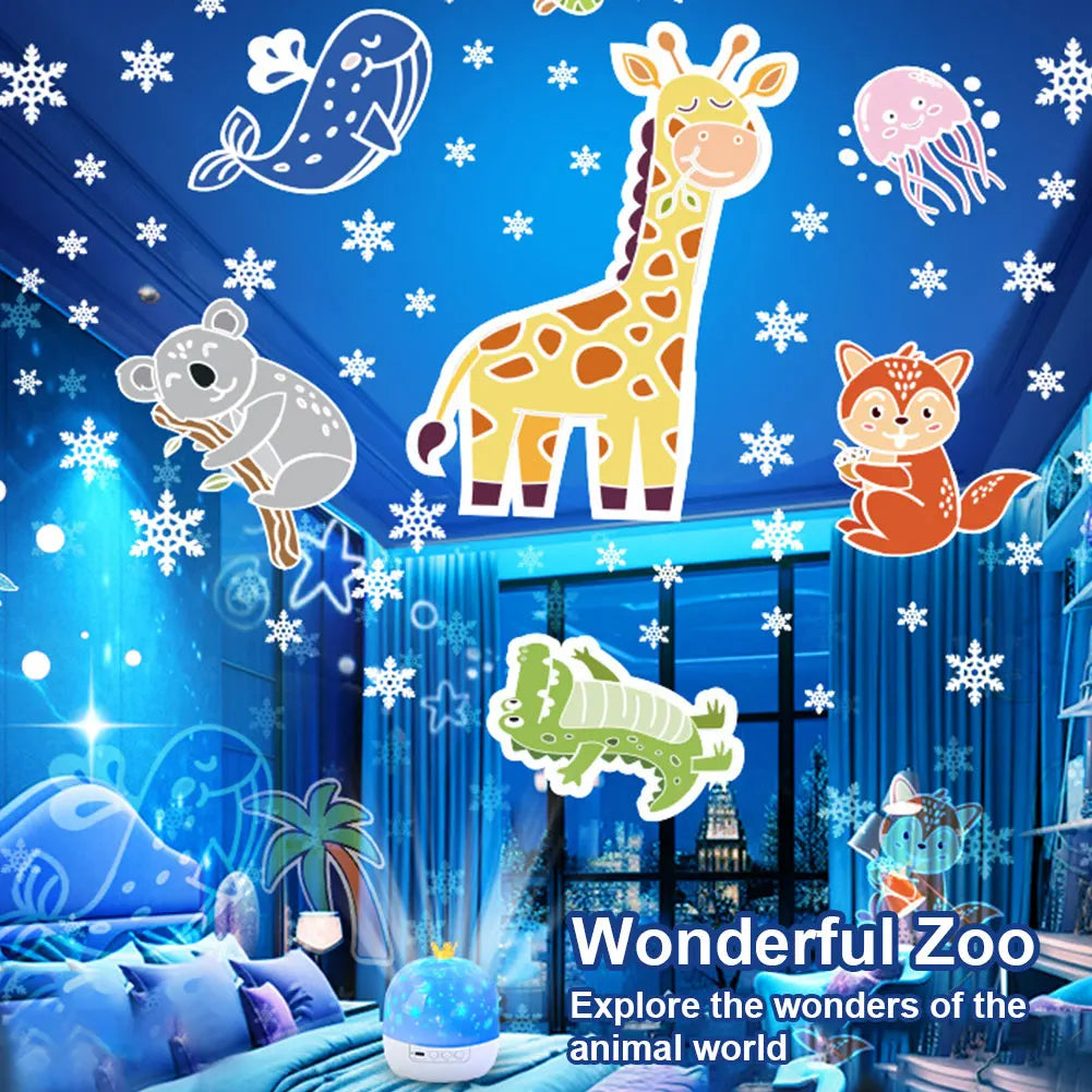 Lampada da notte e proiettore per bambini 2-in-1