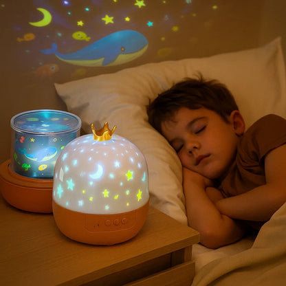 Lampada da notte e proiettore per bambini 2-in-1